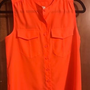 J Crew Bright Orange (nearly fluorescent) shirt